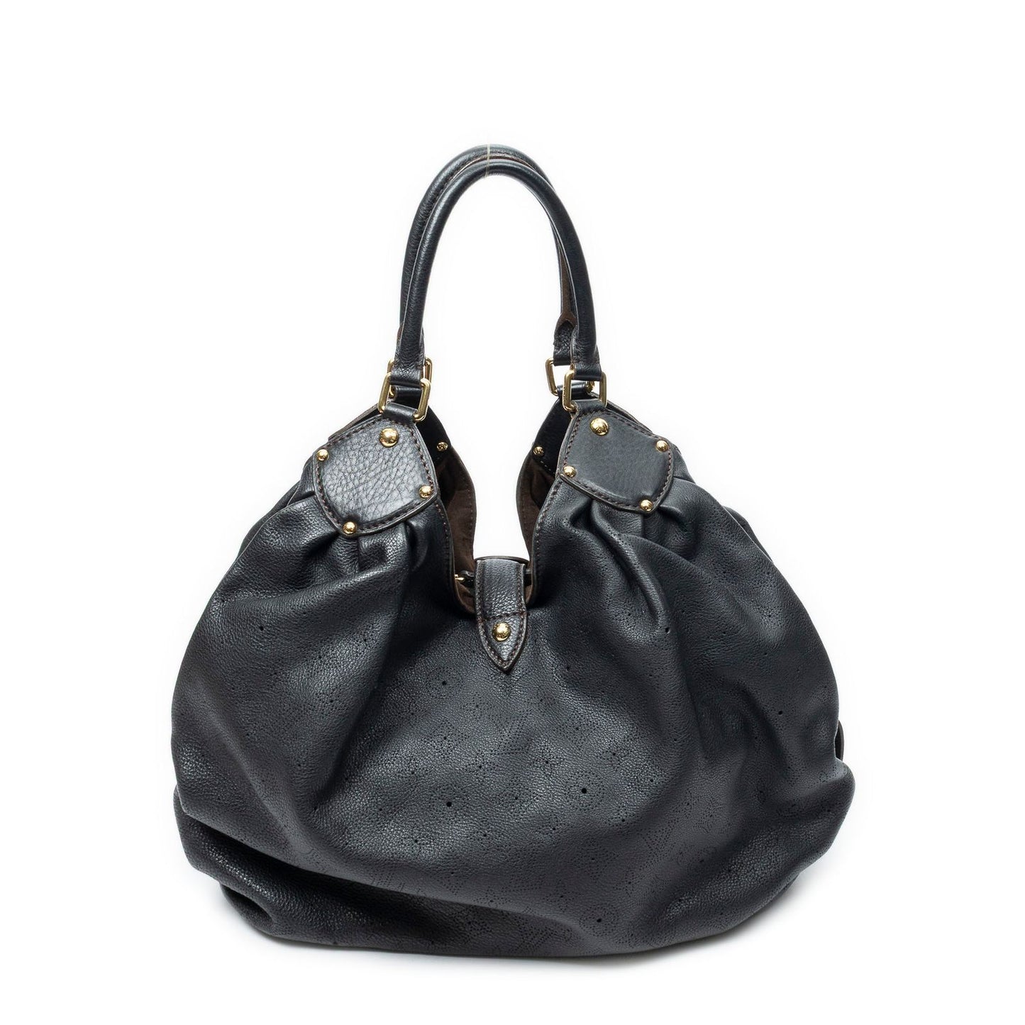 Louis Vuitton XL Black Mahinaleather Shoulder — view 5