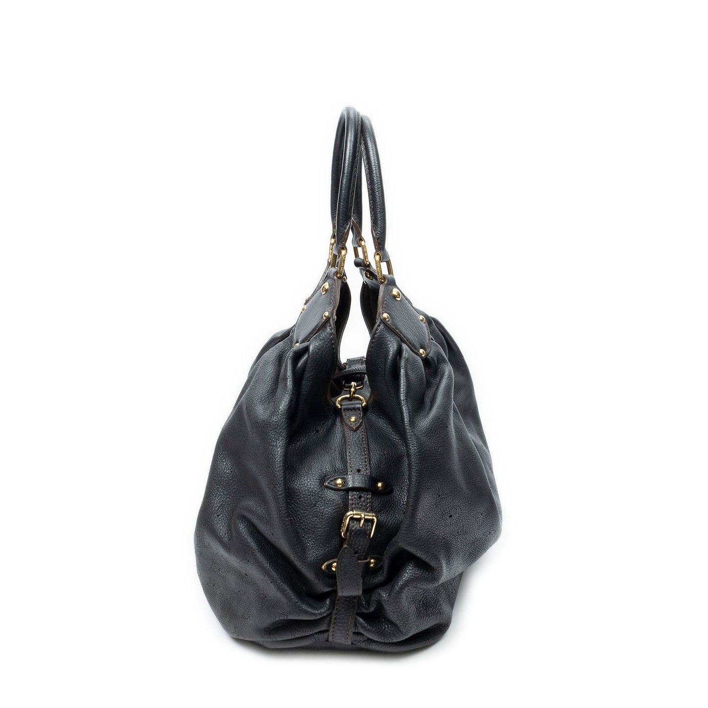 Louis Vuitton XL Black Mahinaleather Shoulder — view 3