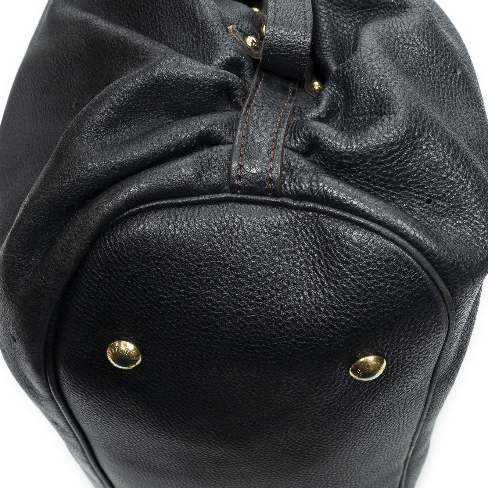 Louis Vuitton XL Black Mahinaleather Shoulder — view 7