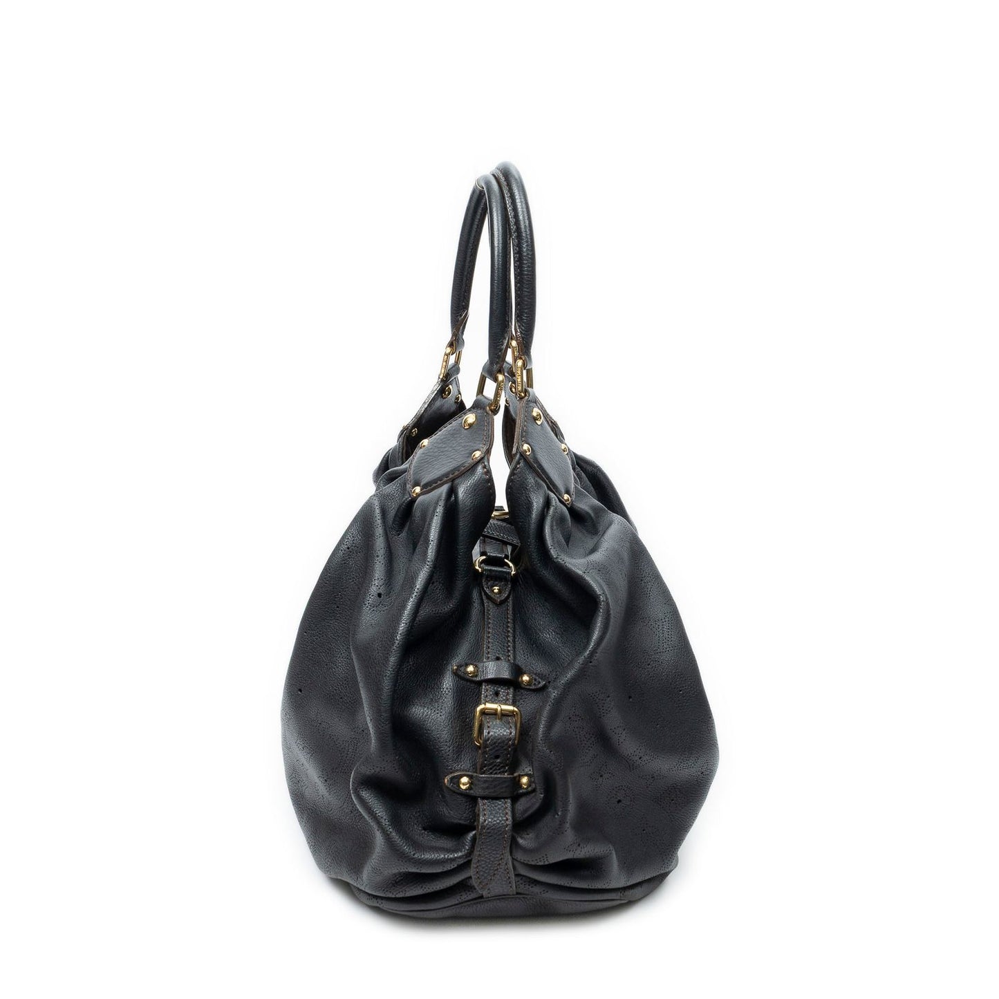 Louis Vuitton XL Black Mahinaleather Shoulder — view 4