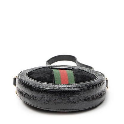 Gucci Mini Web Ophidia Cross Bodyblack Suede Leather Crossbody — view 6