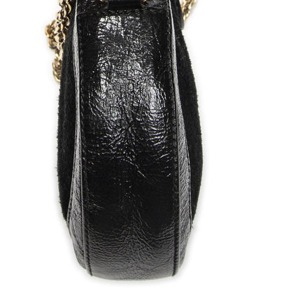 Gucci Mini Web Ophidia Cross Bodyblack Suede Leather Crossbody — view 7