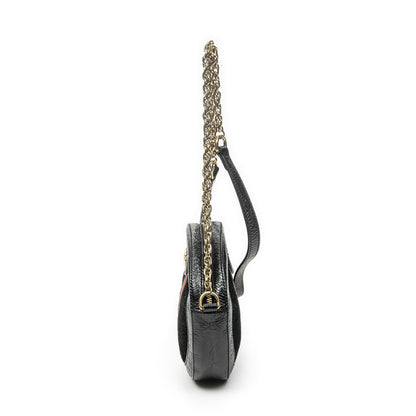 Gucci Mini Web Ophidia Cross Bodyblack Suede Leather Crossbody — view 3