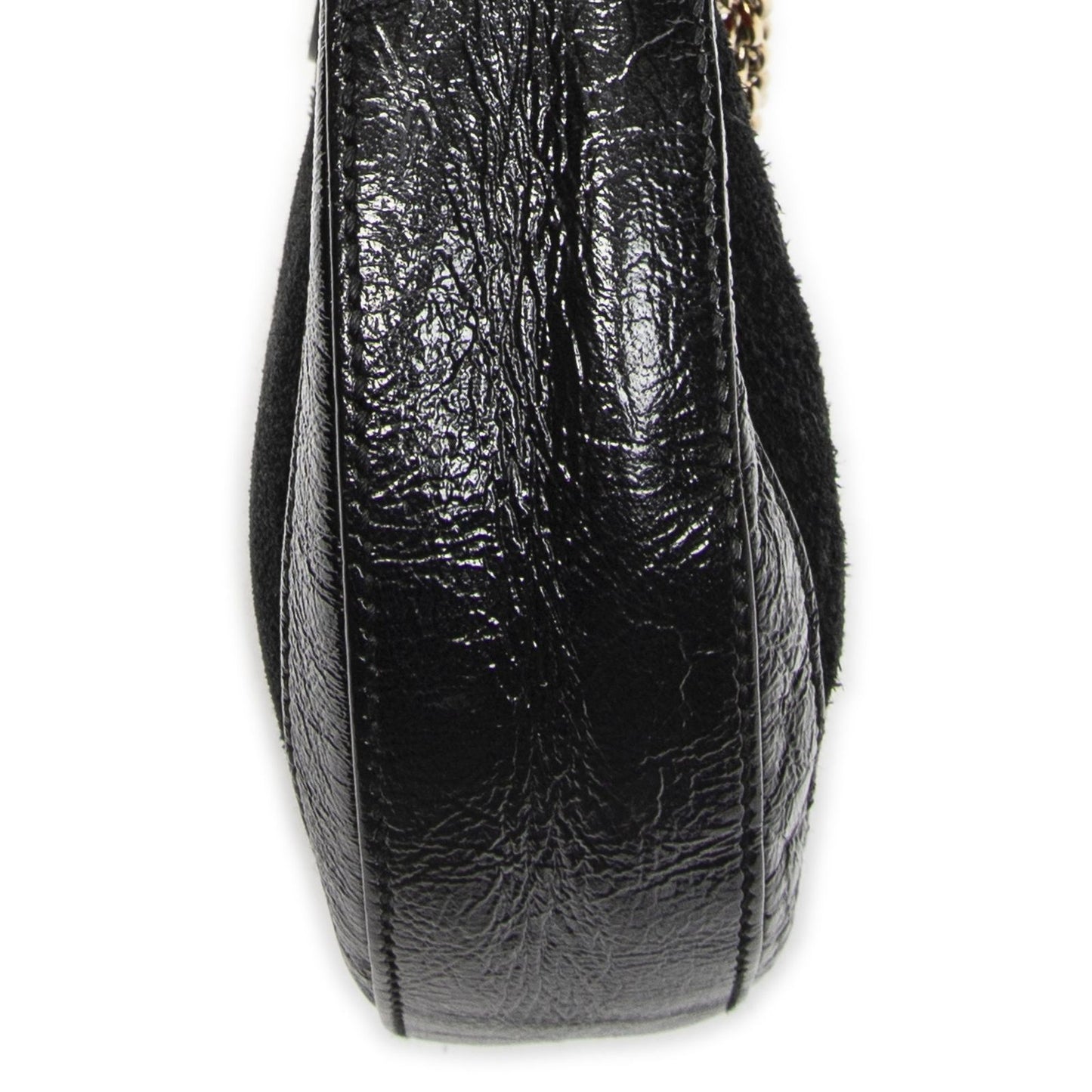 Gucci Mini Web Ophidia Cross Bodyblack Suede Leather Crossbody — view 8