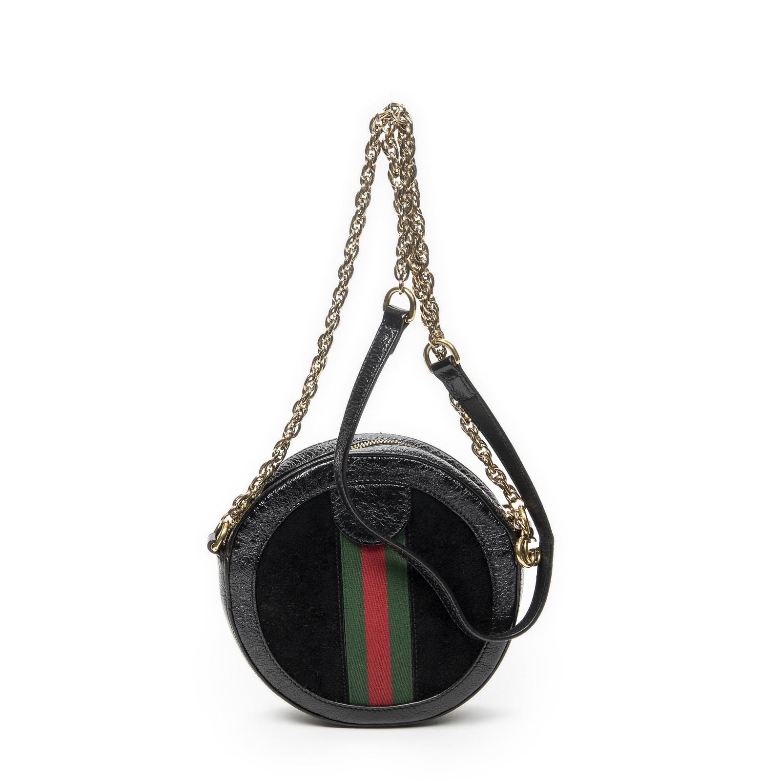Gucci Mini Web Ophidia Cross Bodyblack Suede Leather Crossbody — view 5