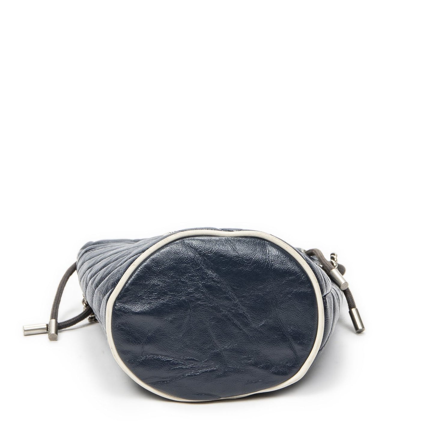 Gucci GG Marmont Torchon Bucket Bag Navy Matelasse Calfskin — view 6