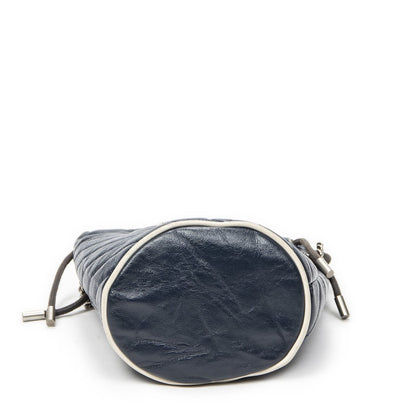 Gucci GG Marmont Torchon Bucket Bag Navy Matelasse Calfskin — view 6