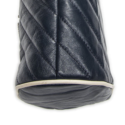 Gucci GG Marmont Torchon Bucket Bag Navy Matelasse Calfskin — view 8