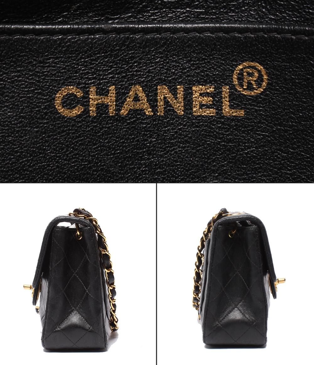 Chanel Chain Shoulder Bag Gold Lambskin Single Flap Mini Quilted — view 4