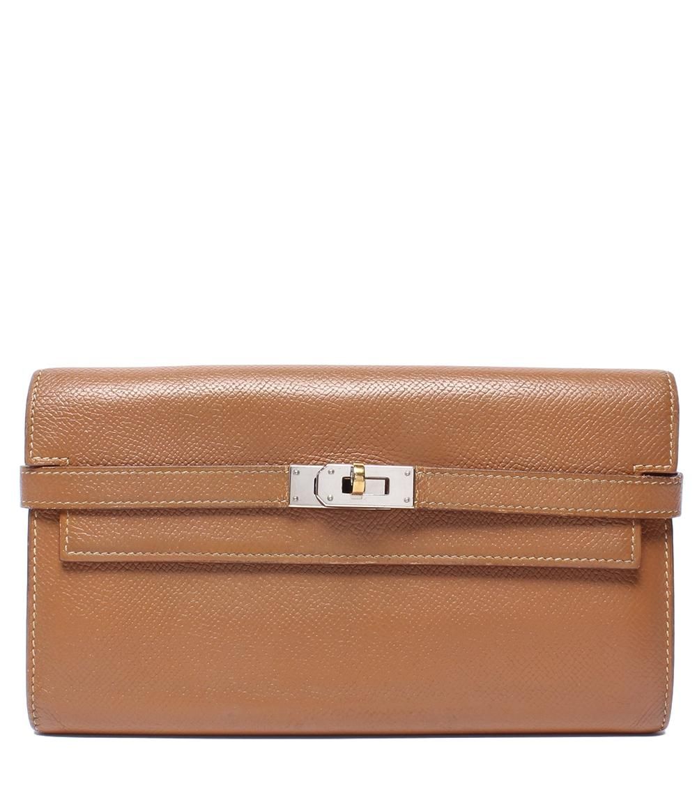 Hermes Wallet Silver Veau Epsom Kelly