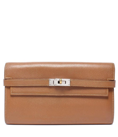 Hermes Wallet Silver Veau Epsom Kelly