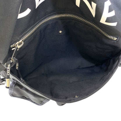 Celine Logo Print Tote Multi Pocket Nylon Black Lightweight Capacity Crossbody — view 4