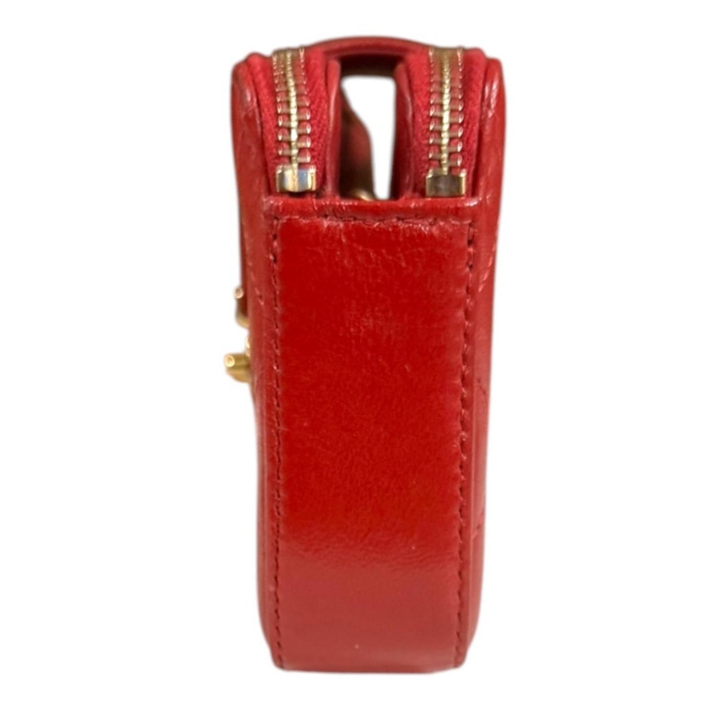 Chanel Shoulder Bag Leather Red Second — view 5