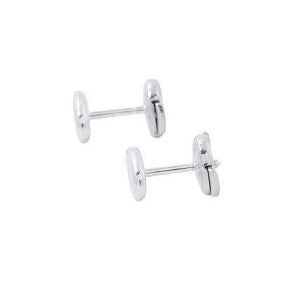 Hermes Earrings Farandole Chaine D'Ancre Motif TPM Silver Stud — view 2