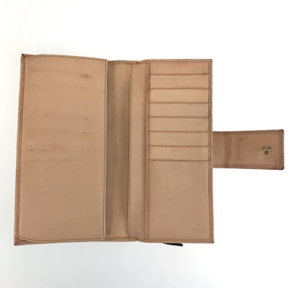 Gucci Abbey Pink Beige Gold GG Canvas Leather Wallet — view 4
