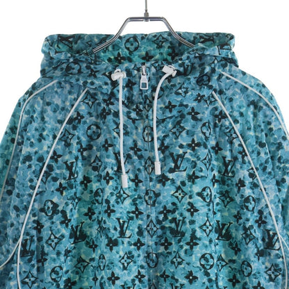 Louis Vuitton Monogram Printed Nylon Windbreaker Blue Jacket — view 3