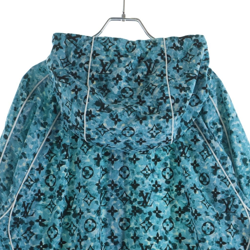 Louis Vuitton Monogram Printed Nylon Windbreaker Blue Jacket — view 4