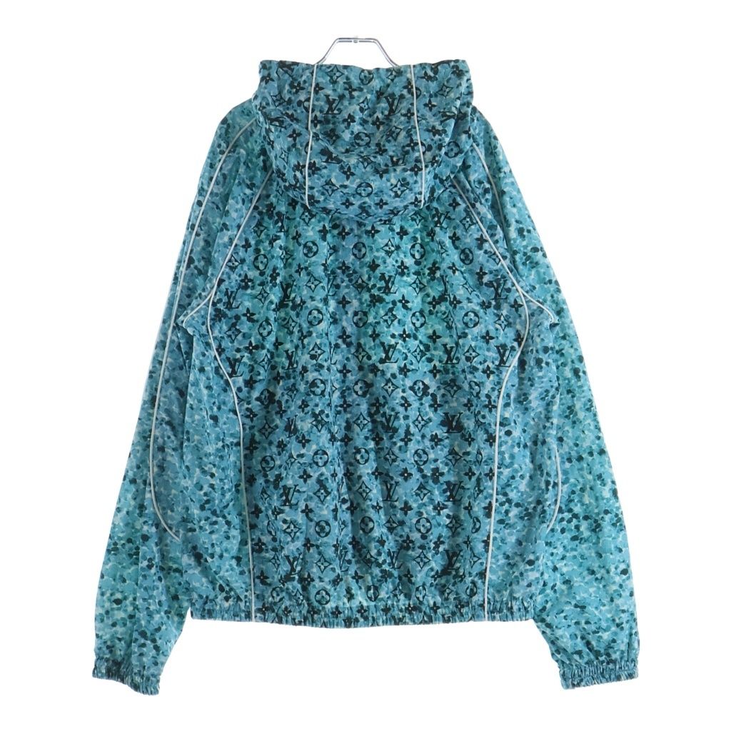 Louis Vuitton Monogram Printed Nylon Windbreaker Blue Jacket — view 2