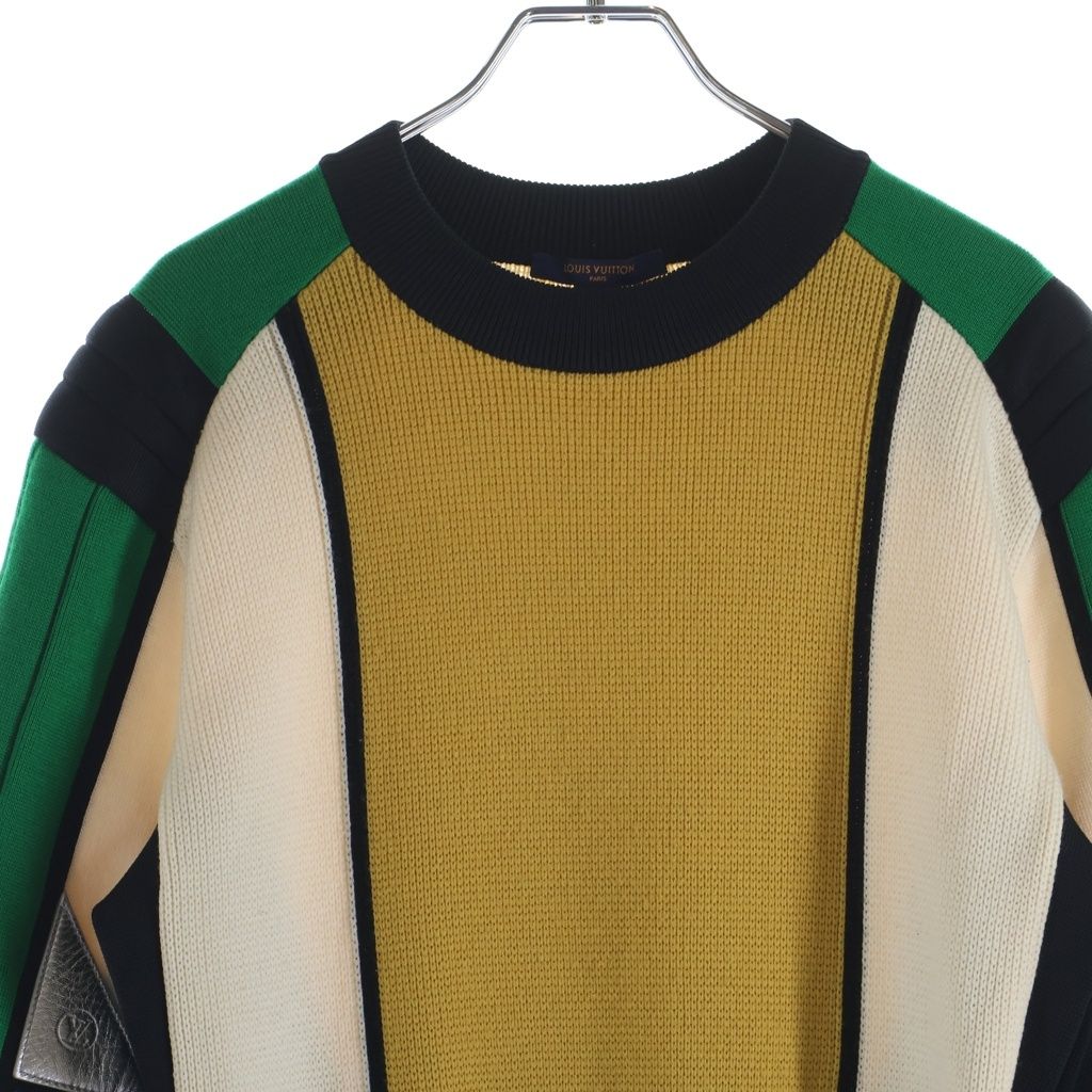Louis Vuitton Leather Patch Knit Dress Rze Multi — view 3