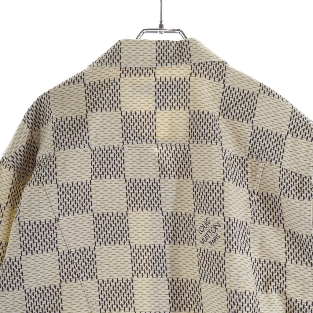 Louis Vuitton Damier Azur Denim Tracker Jacket White — view 4
