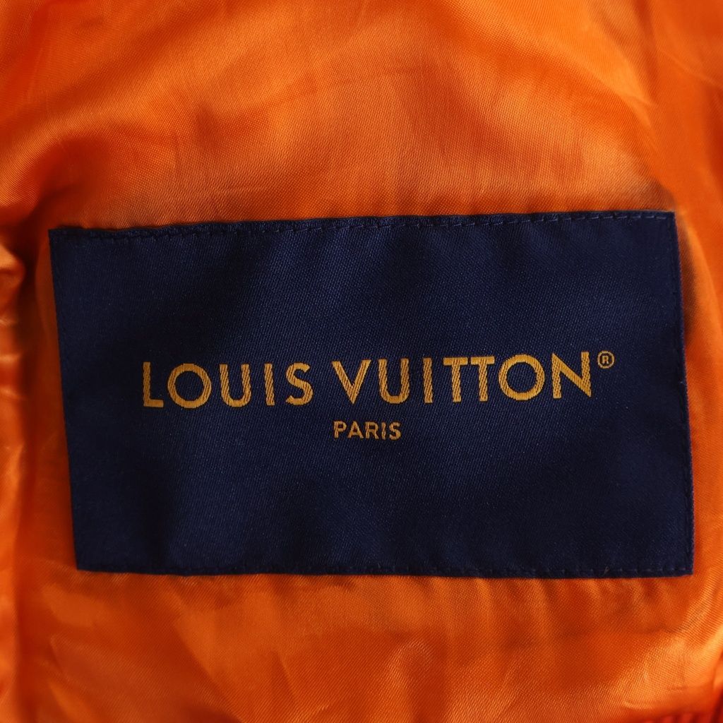 Louis Vuitton Mini Varsity Jacket Cropped Stadium Jumper White Orange Mjy — view 6