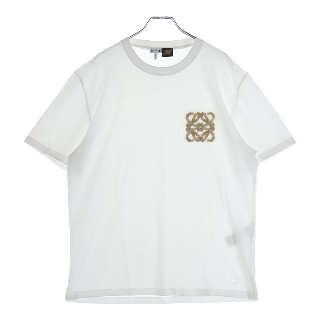 Loewe Paula 'S Ibiza Pile Anagram Logo Embroidered Crew Neck Short Sleeve