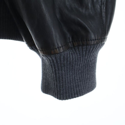 Louis Vuitton Mix Canvas Leather Bomber Jacket Zip Up Black Yellow — view 5