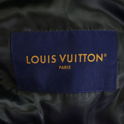Louis Vuitton Mix Canvas Leather Bomber Jacket Zip Up Black Yellow — view 6
