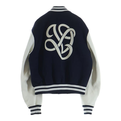 Louis Vuitton Sleeve Leather Switch Jacket Varsity Bqv Navy White