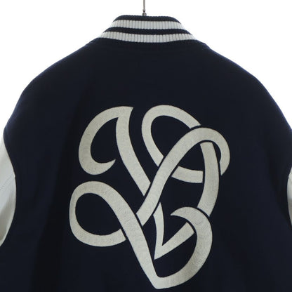 Louis Vuitton Sleeve Leather Switch Jacket Varsity Bqv Navy White — view 4