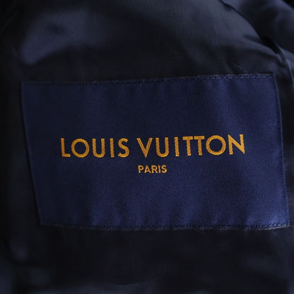 Louis Vuitton Sleeve Leather Switch Jacket Varsity Bqv Navy White — view 6