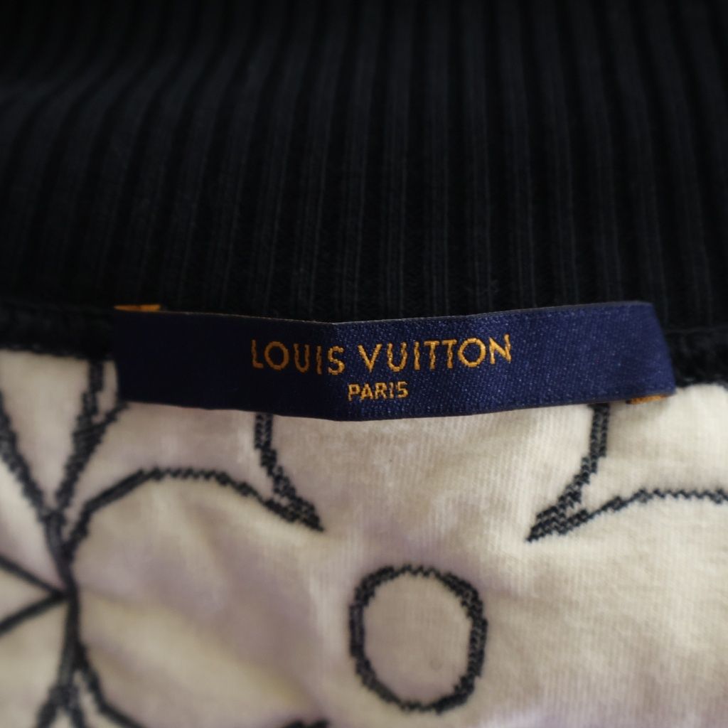 Louis Vuitton Zip Through Monogram Flower Jacket Cotton Nylon Black — view 6