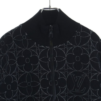 Louis Vuitton Zip Through Monogram Flower Jacket Cotton Nylon Black — view 3
