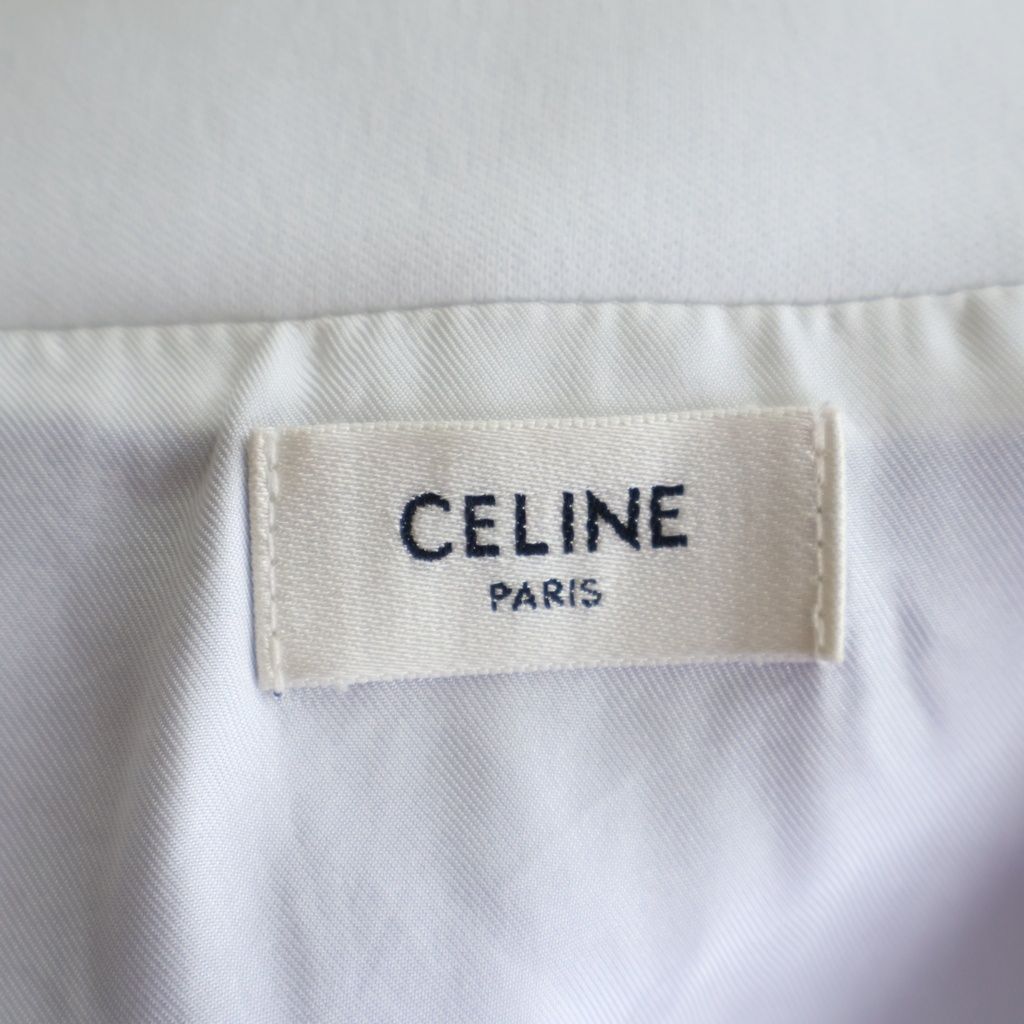 Celine Tracksuit Jacket Logo Embroidery Triomphe Zip Up White Blue — view 7