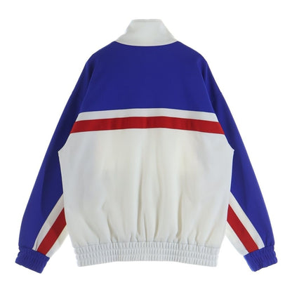 Celine Tracksuit Jacket Logo Embroidery Triomphe Zip Up White Blue — view 2