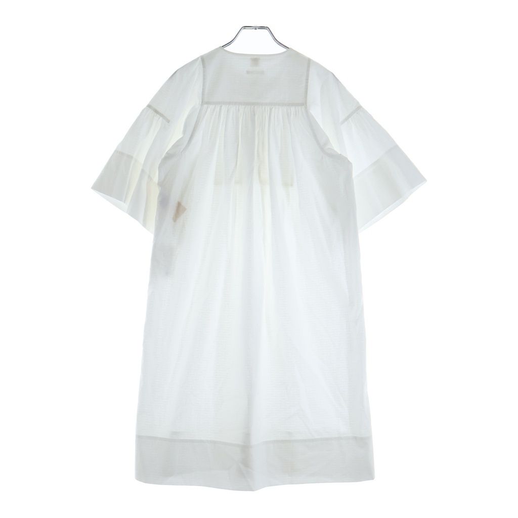 Hermes Bohemian Short Dress Gauze Mosaic Total Pattern Jacquard Crew Neck Short — view 2