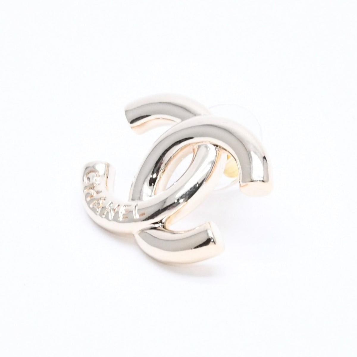 Chanel 25P Earrings CC Logo Light Gold 25 — view 2