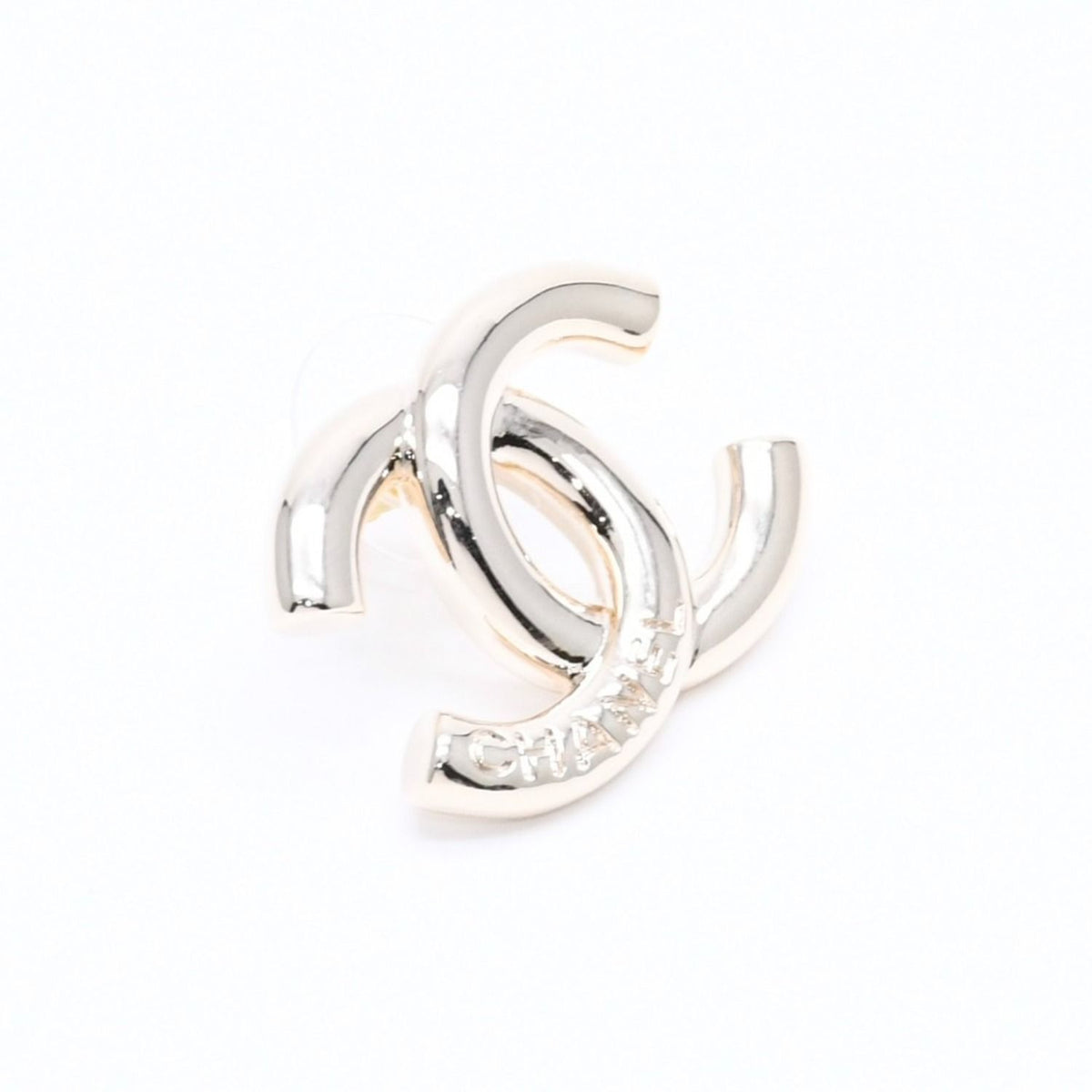Chanel 25P Earrings CC Logo Light Gold 25 — view 3