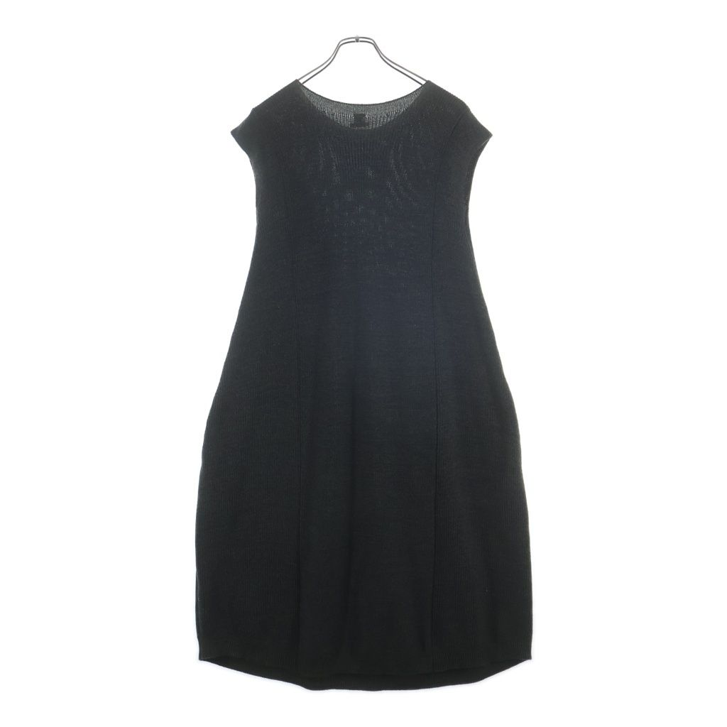 Hermes Sleeveless Knit Wool Long Dress Khaki — view 2