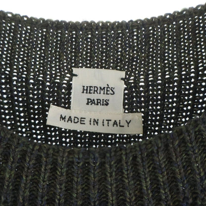 Hermes Sleeveless Knit Wool Long Dress Khaki — view 7