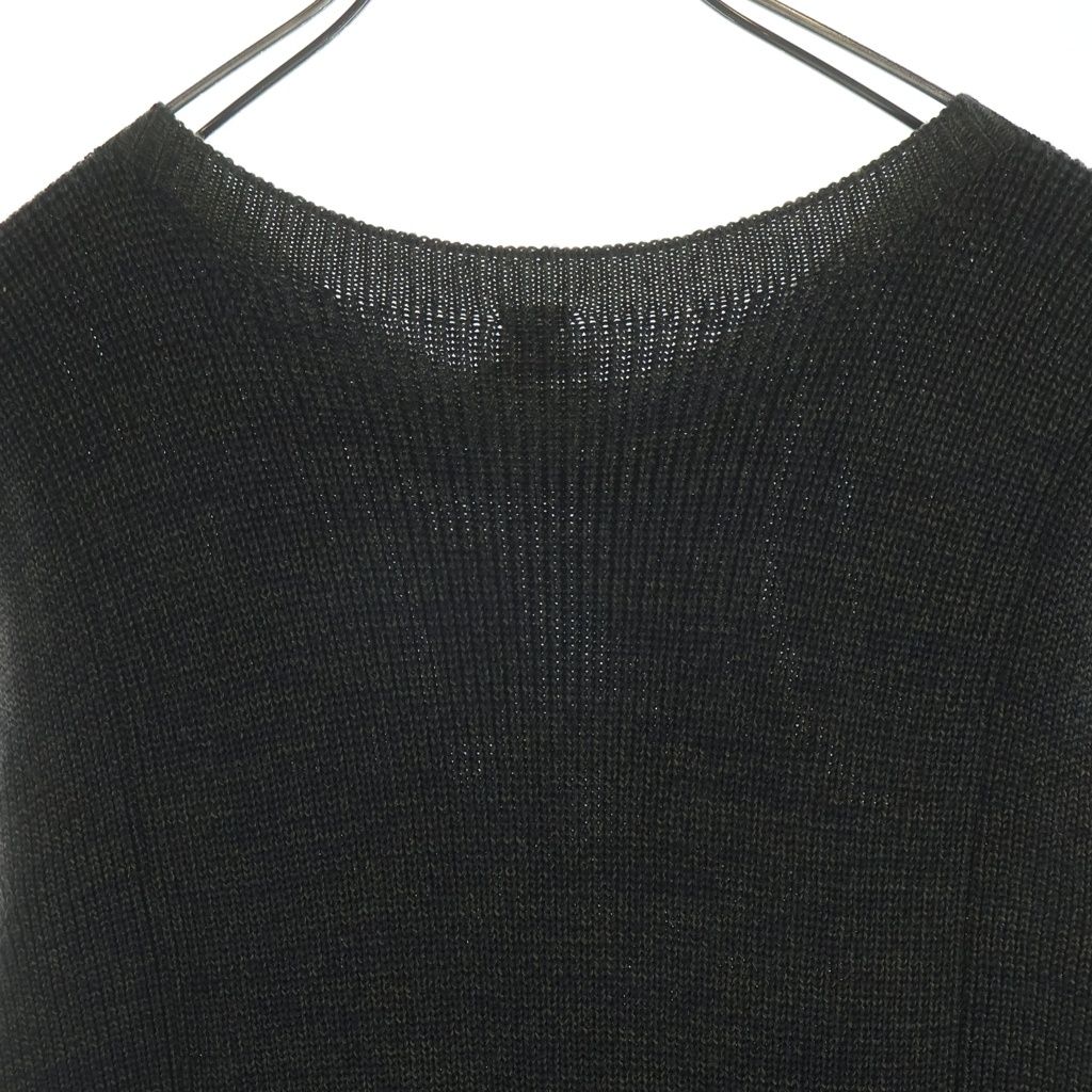 Hermes Sleeveless Knit Wool Long Dress Khaki — view 4