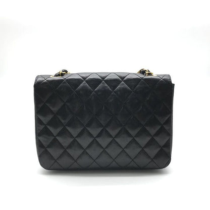 Chanel CC Logo Lambskin Leather Chain Shoulder Bag Black Turnlock — view 2