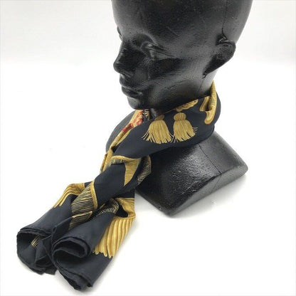 Hermes Silk Scarf Carre 90 Saber Decoration Bag Military Uniform Motif Black — view 9