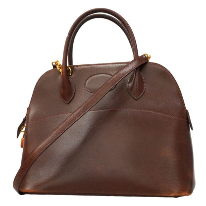 Hermes Handbag Bolide 31 Box Calf Brulee Gold 2-Way