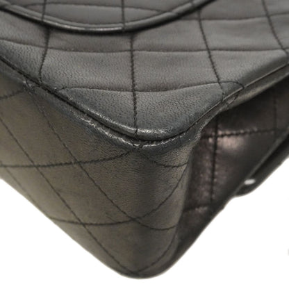 Chanel Shoulder Bag Quilted Lambskin Black Gold — view 8