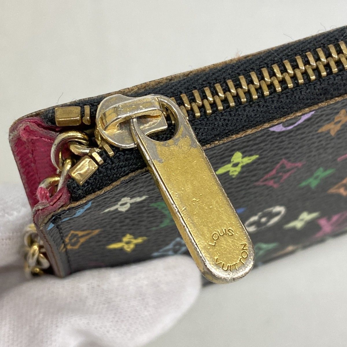Louis Vuitton Coin Case Monogram Multicolor Pochette Cles Noir — view 7