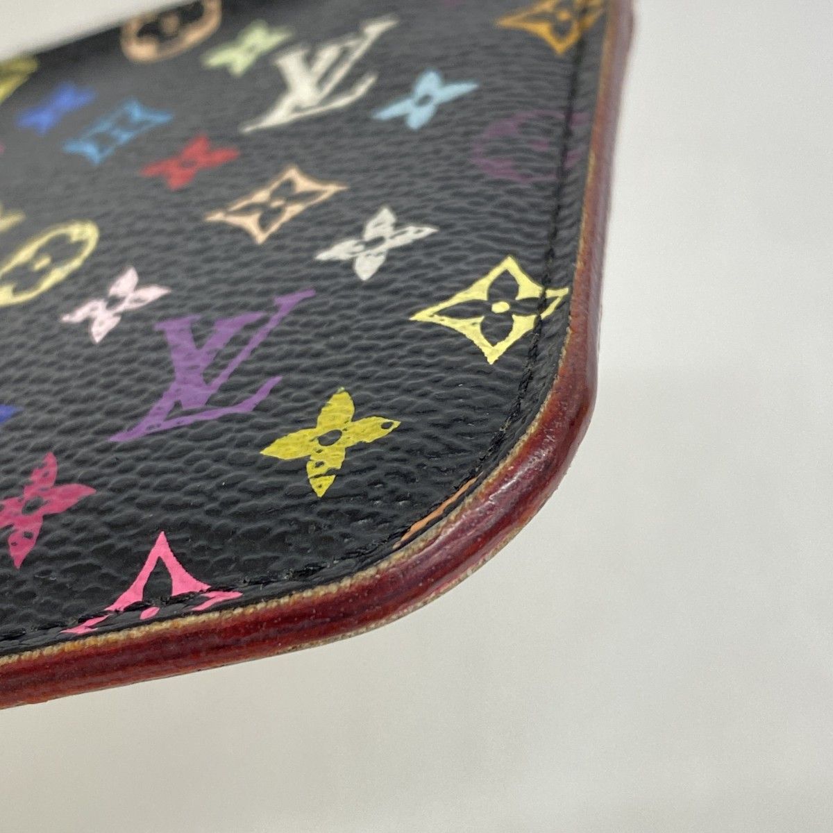 Louis Vuitton Coin Case Monogram Multicolor Pochette Cles Noir — view 5
