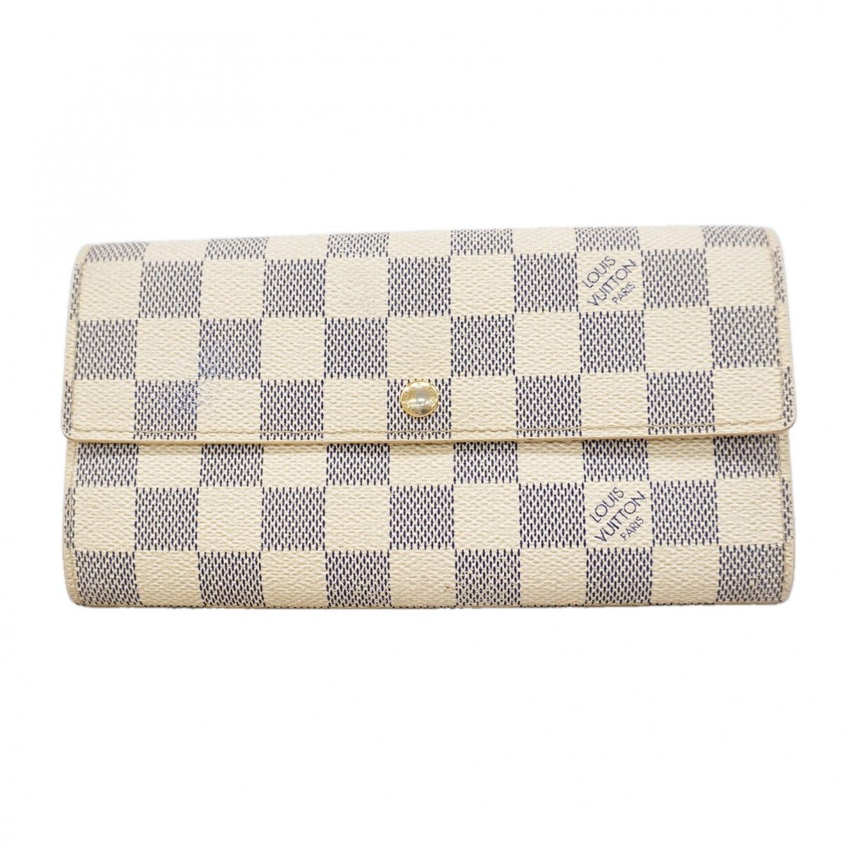 Louis Vuitton Wallet Damier Azur Portefeuille Sarah White