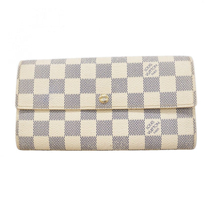 Louis Vuitton Wallet Damier Azur Portefeuille Sarah White