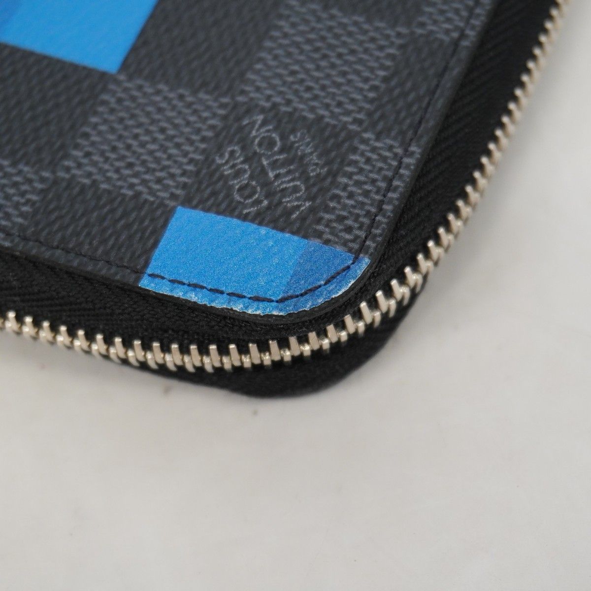 Louis Vuitton Wallet Damier Graphite Zippy Walletvertical Black Blue — view 6